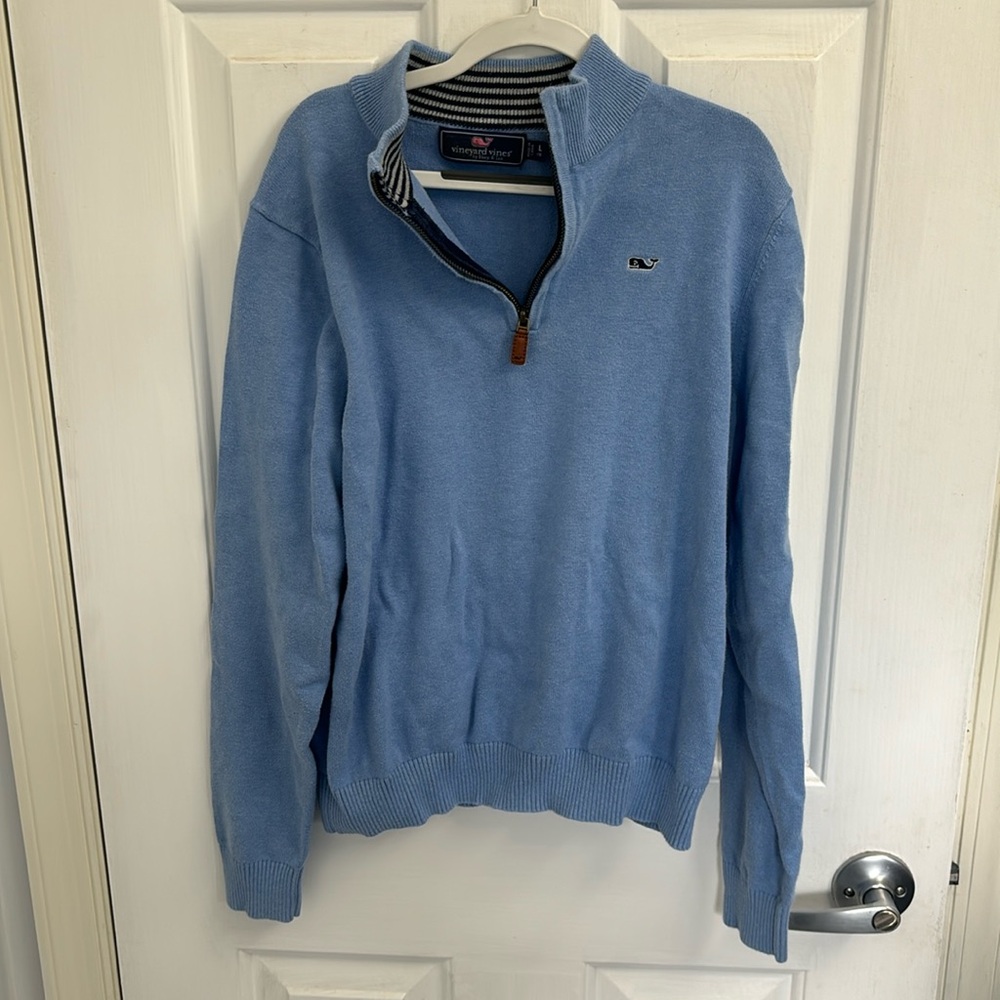 Blue vineyard vines half zip size 16